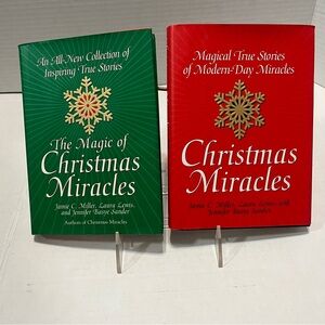 Set of 2 Christmas Miracles Hardcover Books.
